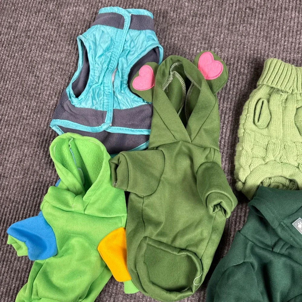 Reddy Dog Raincoat Fleece Vest Hoodie Bundle Lot Size M L 4pc Black Blue Teal